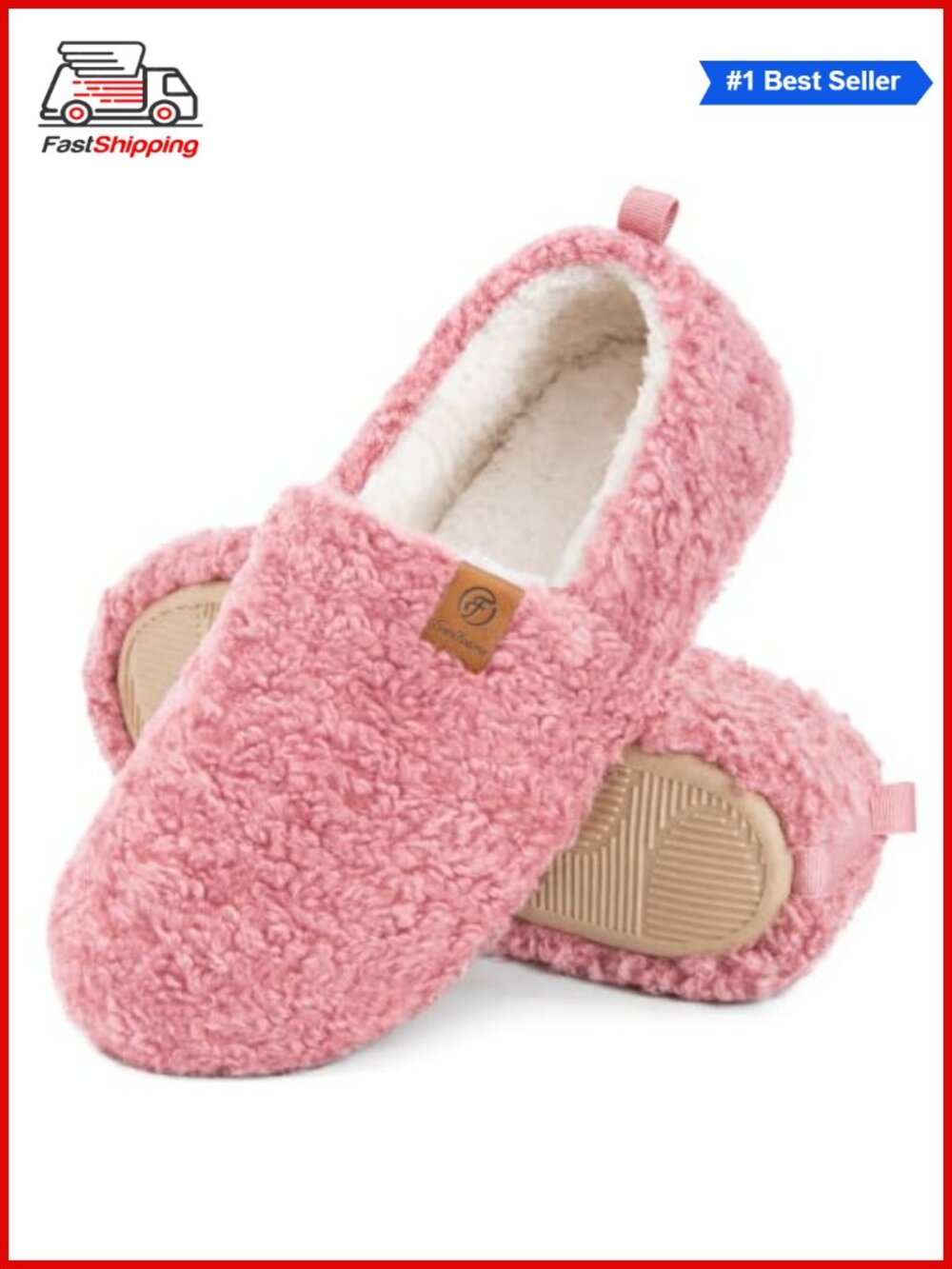 ✨ EverFoams Curly Slippers Memory Foam Lightweight House Shoes